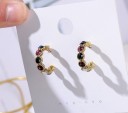 Boucles d'oreilles demi-lunes pour femmes A2597 4