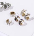 Boucles d'oreilles demi-lunes pour femmes A2597 2