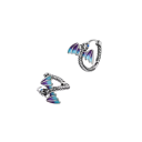 Boucles d'oreilles dragon en argent 925 pour femmes Bijoux de mode Cadeaux boucles d'oreilles rondes symbole de force, de courage, de mystère 3