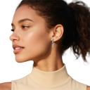 Boucles d'oreilles dynamiques en argent sterling 925 pour femmes Bijoux à la mode cadeaux d'anniversaire avec un design moderne et audacieux 2