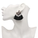 Boucles d'oreilles élégantes en forme d'éventail J3491 1