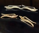 Boucles d'oreilles élégantes en forme de feuille - 2 paires 2