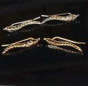 Boucles d'oreilles élégantes en forme de feuille - 2 paires 4