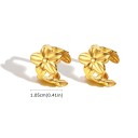 Boucles d'oreilles en acier inoxydable 1,05 cm Ronde ton doré Clous minimalistes en acier chirurgical Bijou délicat et élégant 2