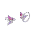 Boucles d'oreilles en argent 925 en forme de papillon magique pour femmes, symbole de renouveau, de changement et de croissance personnelle, boucles d'oreilles délicates pour un port quotidien 3
