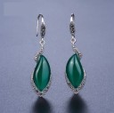 Boucles d'oreilles en argent pour femmes avec chalcedoine J1157 9