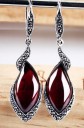Boucles d'oreilles en argent pour femmes avec chalcedoine J1157 4
