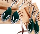 Boucles d'oreilles en argent pour femmes avec chalcedoine J1157 5