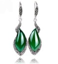 Boucles d'oreilles en argent pour femmes avec chalcedoine J1157 6