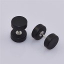 Boucles d'oreilles en bois pour hommes en forme de haltère J2104 5