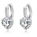 Boucles d'oreilles en cœur pour femmes avec strass 2