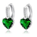 Boucles d'oreilles en cœur pour femmes avec strass 6