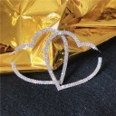 Boucles d'oreilles en cœur pour femmes avec zircons G659 3