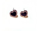 Boucles d'oreilles en forme de cœur avec des pierres 1