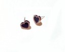 Boucles d'oreilles en forme de cœur avec des pierres 6