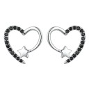 Boucles d'oreilles en forme de cœur pour femmes avec des zirconiums 2