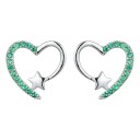 Boucles d'oreilles en forme de cœur pour femmes avec des zirconiums 4
