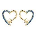 Boucles d'oreilles en forme de cœur pour femmes avec des zirconiums 5