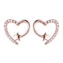 Boucles d'oreilles en forme de cœur pour femmes avec des zirconiums 7