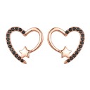Boucles d'oreilles en forme de cœur pour femmes avec des zirconiums 2