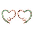 Boucles d'oreilles en forme de cœur pour femmes avec des zirconiums 4