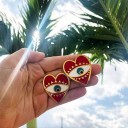 Boucles d'oreilles en forme de cœur pour femmes G918 3