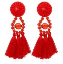 Boucles d'oreilles en perles avec franges J3206 11
