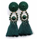 Boucles d'oreilles en perles avec franges J3206 14