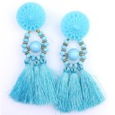 Boucles d'oreilles en perles avec franges J3206 1