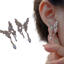 Boucles d'oreilles en zircon tendance avec nœud style Y2K pour femmes en alliage de zinc Bijoux de mode pour fête, mariage, anniversaire, anniversaire 4