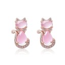 Boucles d'oreilles femme chat 1