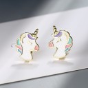 Boucles d'oreilles femme licorne 4
