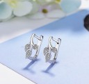 Boucles d'oreilles femmes feuilles 4