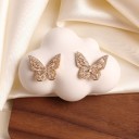 Boucles d'oreilles femmes papillons avec zircon 14