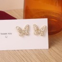 Boucles d'oreilles femmes papillons avec zircon 15