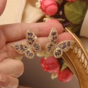 Boucles d'oreilles femmes papillons avec zircon 6