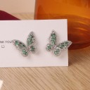 Boucles d'oreilles femmes papillons avec zircon 7
