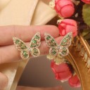 Boucles d'oreilles femmes papillons avec zircon 10