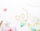Boucles d'oreilles hexagonales pour femmes J1137 3