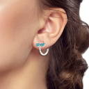 Boucles d'oreilles Libellule en argent 925 pour femmes Symbole d'espoir, de renouveau, de bonheur et de légèreté dans un design délicat 2
