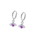 Boucles d'oreilles lumineuses avec lucioles en argent 925 pour femmes Bijoux à la mode Cadeaux boucles d'oreilles circulaires pierre luminescente brille dans l'obscurité 5