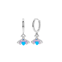 Boucles d'oreilles lumineuses avec lucioles en argent 925 pour femmes Bijoux à la mode Cadeaux boucles d'oreilles circulaires pierre luminescente 4