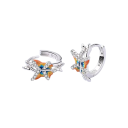 Boucles d'oreilles papillon colorées en argent 925 pour femmes Design coloré idéal pour un usage quotidien et la saison printanière 3