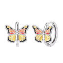 Boucles d'oreilles papillon pour femmes en argent 925, bijoux délicats en anneau pour un usage quotidien, cadeau d'anniversaire et pour des occasions 1