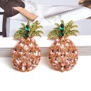 Boucles d'oreilles pendantes ananas pour femmes 10