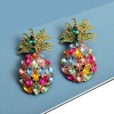 Boucles d'oreilles pendantes ananas pour femmes 3