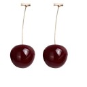 Boucles d'oreilles pendantes cerise 3