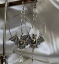 Boucles d'oreilles pendantes chauve-souris pour femmes 3