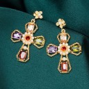 Boucles d'oreilles pendantes croisées pour femmes G1195 4