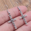 Boucles d'oreilles pendantes croisées pour femmes G467 25
